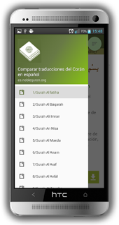 Compare traducciones del Corán v2.0.noblequran.org Android App